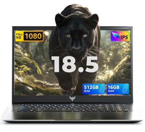 ACEMAGIC AX18 notebook FHD da 18,5 pollici, processore N150 fino a 3,6 GHz, 16 GB RAM, SSD da 512 GB, display Full HD, supporta WLAN 5, Bluetooth 5.0, 3 × USB 3.2, batteria duratura da 8000 mAh