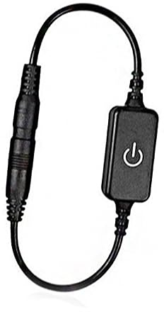 TOPINCN Mini Interrupteur Tactile Variateur LED pour un Contrôle Précis de la luminosité avec Toucher Confortable pour Lumières LED Monochromatiques en Plastique 1 unité (BLACK)