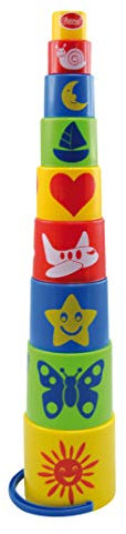 Gowi 453-09 Pyramide Standard 9tlg, Stapelspielzeug