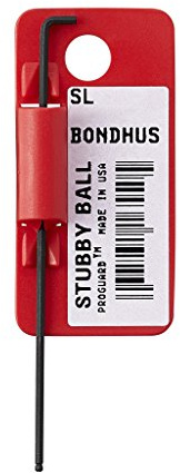Bondhus 16550 1,5 mm de punta de bola juego de llaves Allen Allen con acabado Proguard, Tagged y barcoded, brazo largo