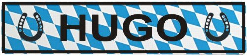 Geprägtes Nummernschild zum Selbstgestalten ✓ WitterungsbeständigIndividuelles Namensschild, Aluminium-Schild | Autoschild mit Namen selbst gestalten | Aluschild, Kfz-Kennzeichen-Schilder