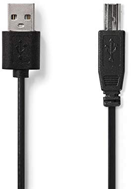 KnnX 28093 - Cable USB 2.0 - A Macho a B Macho - Longitud: 3 Metros - para Impresora, escáner de Superficie Plana, Disco Duro Externo HDD, Dispositivo UPS