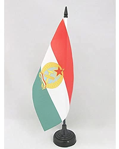 AZ FLAG - Tischflagge Volksrepublik Ungarn 1949-1956 - 21x14 cm - Ungarische Tischfahne 14 x 21 Cm - Flaggen