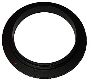 vhbw 58 mm Retroadapter kompatibel mit Canon EOS 500D, 550D, 50D, 5D Mark II, 5D Kamera - Umkehrring für 58 mm Objektiv