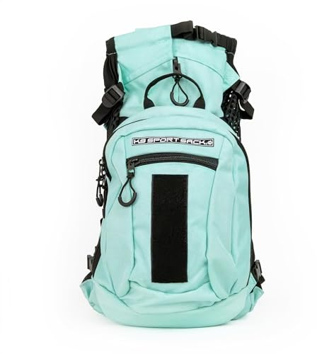 K9 Sport Sack Plus 2 - Large, Summer Mint - Ideal for Dogs 20-22” Long - Adjustable, Backpack-Style Carrier with Multi-Functional Storage Pack, Thick Shoulder Straps & Padded Back Panel