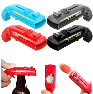 Cap Gun Flaschenöffner Pistole 4 Stück - Bieröffner für Bar & Partys