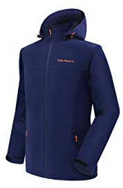 Acme Projects Veste Softshell doublée Polaire pour Homme avec Capuche Amovible, imperméable, Respirante, 8000 mm / 5000 g, Fermeture éclair YKK
