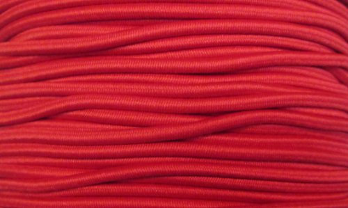 5 m elastische Kordel/Gummikordel rot 2,5 mm