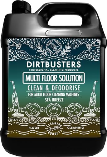 Dirtbusters Multi Floor Solution (5L), Multi Surface Floor Cleaner Liquid With Deodoriser For Hard Floor Cleaning Machines