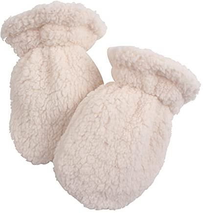 Zsedrut 1 Pairs Kids Winter Glove Fleece Lined Baby Girl Mittens Warm Toddler Boys Gloves (White, S)