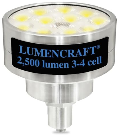 Lumencraft LED Conversion Kit for Maglite Flashlight - 2000 Lumen for 3 D Cell - High Power Upgrade for Maglight with 12x Cree XTE Emitters