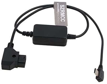 SZRMCC USB C Typ-C geregeltes 5V auf D-Tap V Mount Gold-Mount Stromkabel für Sound Devices Mix Pre II Blackmagic SDI Converter(rechtwinkliger USB C)