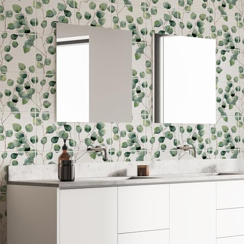 RE-COVERTILES Adesivi Piastrelle Cucina Bagno in PVC 18 pz 20x20 cm PS00254 | Materiale PVC, Impermeabile, Antigraffio, Decorazione Parete, Peel and Stick, Made in Italy
