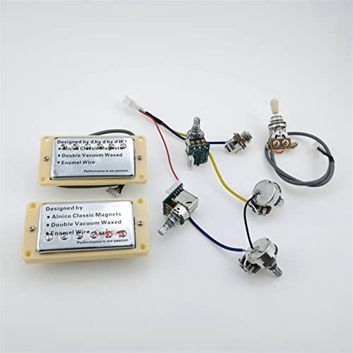 DZDZDZ Gitarr Pickups Standard Neck Och Bridge Electric Guitar Humbucker Pickups Med Pro Wiring Harness Humbucker Gitarr Pickups (Color : Arc Frame)
