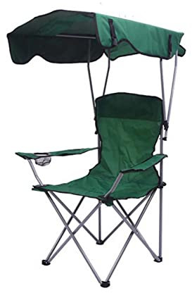 Campingstuhl Faltbar xxl, Angelstuhl mit Schirmhalter, Faltbarer Stuhl Camping, Sonnenschutz Wetterfest Karpfenstuhl, Klappbarer Tragbar Strandstuhl 150 Kg Belastbar xxl, Stabil und Robust Grün