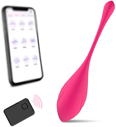 Xuomt Vibrator Bullet Vibratoren mit APP und Bluetooth für sie Klitoris und G-Punkt, mit 9 Stoßfunktion & Vibrationsmodi Kugelvibratoren Sexspielzeug Fernbedienung Analvibrator für Paare (Rosarot)