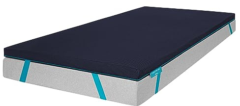 Cecotec Topper Viscoelástico Flow TopSerenity 150x190. Cubrecolchón Sobrecolchón. Viscoelástica 100% de 5 cm de Altura, 4 Correas Elásticas Antideslizantes, Funda Exterior con Cremallera