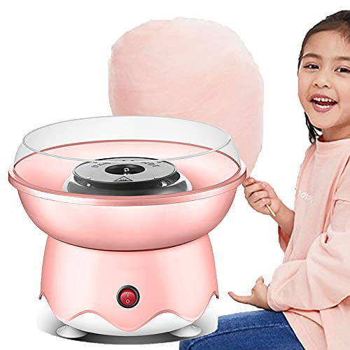 Cotton Candy Maker for Kids Mini Electric DIY Sweet Cotton Candy Machine, Portable Cotton Sugar Floss Machine, Best Gift for Children (Pink)