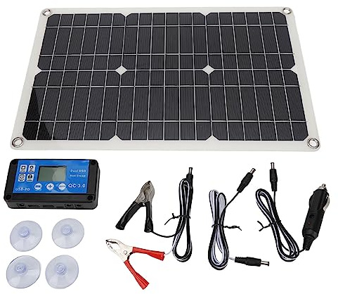 100 W 18 V Solar-Ladegerät, Tragbarer USB-Controller, Monokristallines Panel-Ladeset, Solarpanel-Set für Boot, Auto, Wohnmobil, Motorrad, Notbeleuchtung