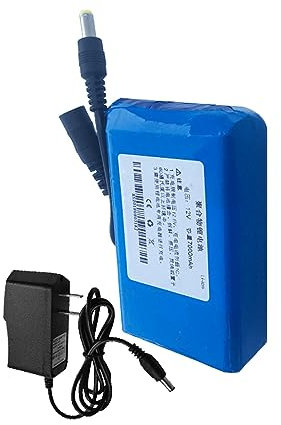 SSCYHT Batería de Iones de Litio Recargable 12V CC, 4AH, 5AH, 6AH, 7AH, 9AH, 12AH, batería portátil de polímero de Litio para Fuente de alimentación de 12 voltios con Cargador,12v7ah