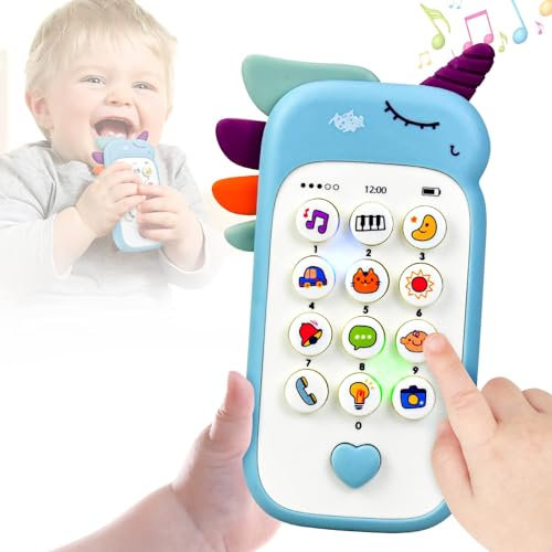 JoyJoyful Giochi Telefono Neonato 6-9 Mesi, Gioco Musicali Bambino 1 Anno, Giochi Montessori Educativi 1 Anno, Elettronici per l'apprendimento, Regali Compleanno Dentizione Precoci per 7 8 10 12 Mesi