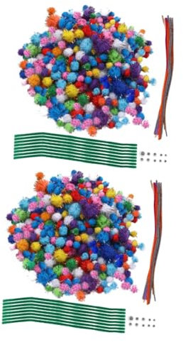 STOBOK 2 Sätze à 240 Diy Haarball Set Basteln Für Kinder Flash-spielzeug Verzierungen Zum Basteln Pfeifenreiniger Selber Machen Handwerklicher Pfeifenreiniger Bastelspielzeug
