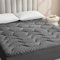 EHEYCIGA Gel Topper 180x200cm, Matratzentopper 180x200cm Memory Foam, Matratzen Topper mit extra tiefem Tasche, Dunkelgrau
