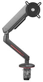 One For All Universeller Gaming Monitorarm für 21-45 Zoll–VESA 75/100 mm – Höhenverstellung – Neigen(80°), Schwenken(180°) und Drehen(360°) – Max. Gewicht – 14 kg pro Bildschirm – Schwarz (DM8110)