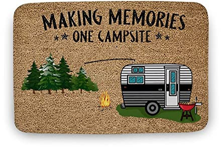 KOPUTE Camper-Fußmatte, Geschenk für Wohnmobile, Reisengeschenk für Camper, Wanderlust-Matte, Wohnwagen-Zubehör, Innen-Fußmatte, Türmatte, 40 x 60 cm