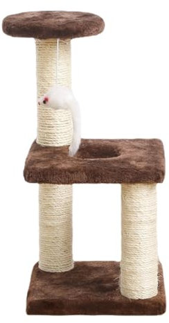 Árbol rascador para Gatos, Torre Moderna para Gatos, árbol rascador para Gatos, pequeño árbol de Torre trepadora para Gatos, diseño Multicapa, Torre de Juego para Gatitos con Juguetes Colgantes
