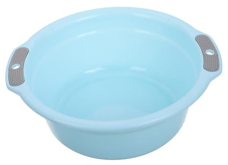 SEWOART Bacinella Plastica Ispessita Multifunzionale Azzurra Con Manici Lavabo Piccolo Per Cucina Footbath e Lavanderia Resistente e Sicura