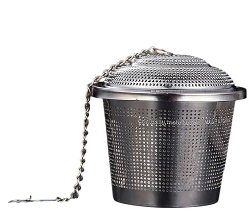 Teefiltersieb - Gewürzfilterkugel, Edelstahl Gewürzkugel | Wiederverwendbare Filterkugel, Kugel mit Kette, Metall Gewürzfilterball, Kochen Gewürzkugel für Küche