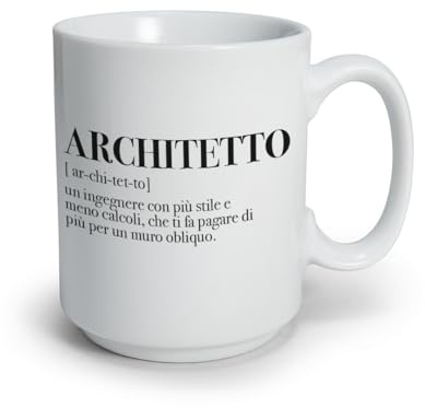 Generico ''Laurea in architettura'' Tazza in Ceramica personalizzata Idea Regalo Laurea Proclamazione Casa Mattina Cucina Caffe Tè Tisana Natale Università Studio Architetto Dottore Dottoressa