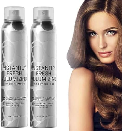 Volumizing Dry Shampoo Spray - Sofort Frisches Volumen Haar Trocken Shampoo,Natürliches Trocken Shampoo Volumen Spray, Erfrischend und Nicht Fettend (2PCS)