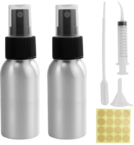 2Pz Vaporizzatore Piccolo,50ml Spray Bottle Lega Di Alluminio Nebulizzatore Acqua,Mini Vuoto Atomizzatore Da Riempire Flacone Spray A Pompa Per Acqua Profumo Cosmetico Liquido Oli Essenziali