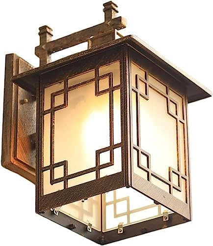 Prononi murali, Lampada in Stile Europeo Luce Semplice Lanterna da Parete Esterna Ottone Classico con vetrino Trasparente Impermeabile, soffitto di Illuminazione a Sospensione