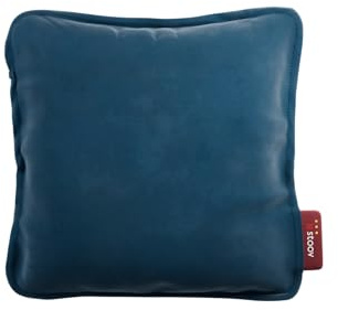 Stoov Heizkissen mit Abschaltautomatik - Kabelloses Wärmekissen mit Flex Akku: 4 bis 6,5 Std. Wärme - Elektrische Wärmflasche für Rücken & Nacken - Ploov³ 45x45 cm Velvet Blau