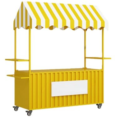 PurezmMoto Orange, skjutskåp för förvaring av föremål med stor kapacitet, med soltak, perfekt för scenområden/pop-up-marknader/semesterevenemang (gul, 100 cm/39,4 tum)