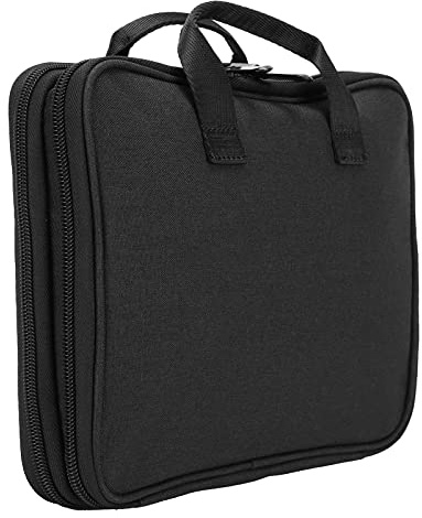 HUSHUI Klockarmband Förvaringsväska Bärbar Hållbar Organisatör för Klockhållare och Reparatörer Svart 26 X 20 X 3,5 Cm