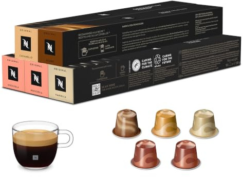 Nespresso Original - Assortiment Barista Creations - 50 Capsules Café | Utilisation avec machines Nespresso Original - Extraction Ristretto ou Espresso - Recettes gourmandes avec lait
