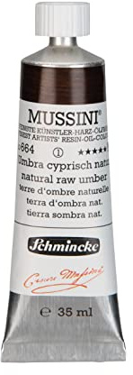 MUSSINI® - feinste Künstler-Harz-Ölfarben, Umbra cyprisch natur - 35 ml