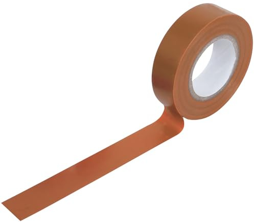 Ultratape | 20 Metre Electrical Insulation Tape – Strong PVC Adhesive | Water-Resistant & Flame Retardant | BS Approved | Professional & DIY Use | Brown