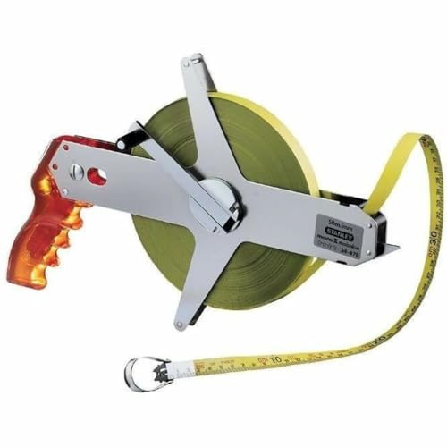 STANLEY - Mesure Longue Ruban Mabolon 30 M STANLEY - Ruban Anti-Abrasion Et Anti-Corrosion - Manivelle Interchangeable - Crochet De Fixation - Poignée Ergonomique