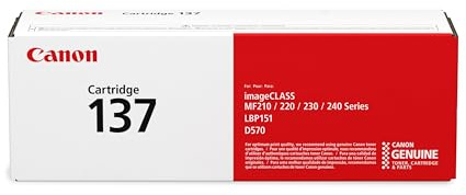 Canon Genuine 137 Black Toner Cartridge Compatible with LBP151dw, MF210 Series, MF220 Series, MF230 Series, MF240 Series, D570