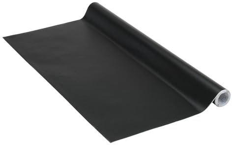 Venilia Pellicola adesiva, Nero, 45cm x 2m, Spessore 160μ, Pellicola autoadesiva per mobili o cucina, carta da parati, PVC senza ftalati, Prodotto in UE