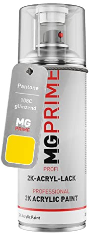 MG PRIME Pantone 108C Yellow lucido Bomboletta a spruzzo con acrilico 2K 400 ml ad asciugatura rapida