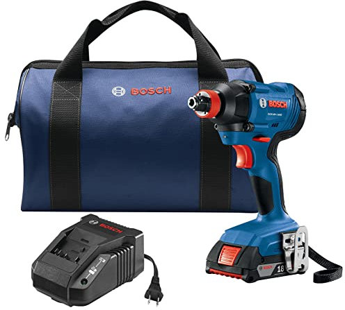 Bosch GDX18V-1600B22 18V 1/4 In. and 1/2 In. Two-In-One Socket-Ready Impact Driver Kit