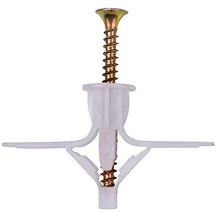 BOROCO Chevilles et vis murales en placoplâtre, 50/100 pièces Kit d'ancrage pour cloison sèche pour Tube d'expansion(Autre)