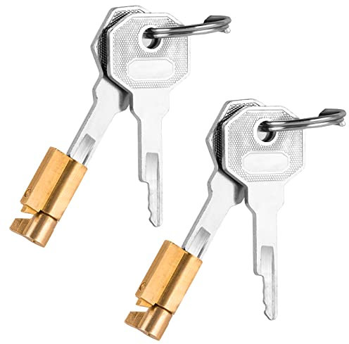 2 x Schlüssellochsperrer Steckschloss Schloss mit Schlüssel für Keuschheitsgürtel, Schließfachtüren Bronze