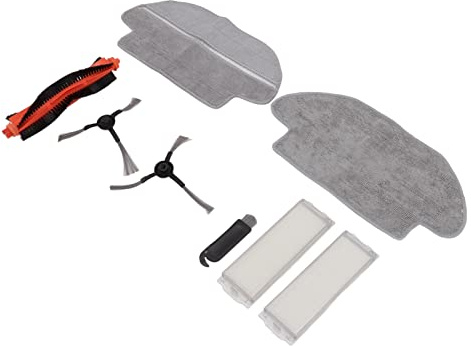 Tnfeeon Ersatzteile Set für Conga 3290/3490/3690/M6 Pro/2S/V2 PRO/V3 Roboter Staubsauger – 1 Hauptbürste, 2 Seitenbürsten, 1 Filter, 1 Wischtuch – Roboter Staubsauger Zubehör